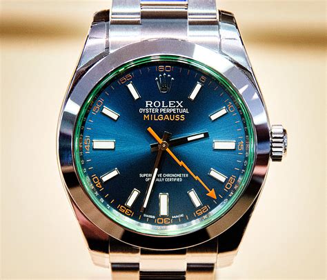 rolex milgauss xanh lá|rolex milgauss blue.